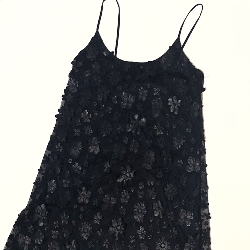 Navy Blue Flower Dress